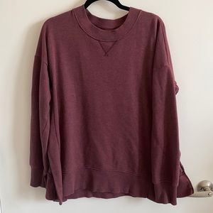 Aerie burgundy oversized crew neck sweatshirt
